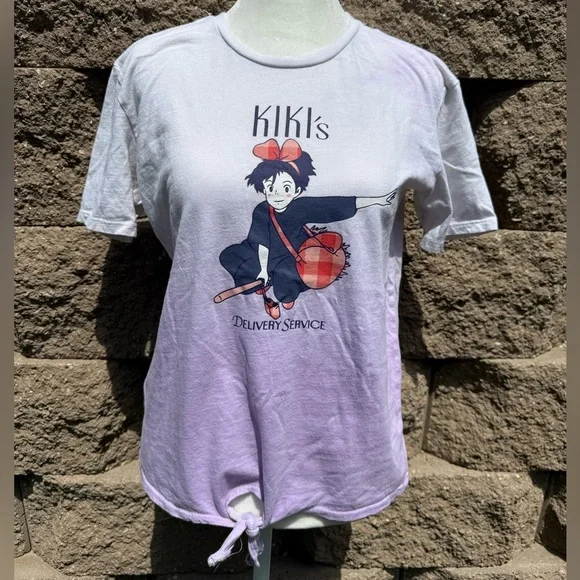 Kiki's Delivery Service kids youth XL Shirt - White and Purple - Picture 1 of 5